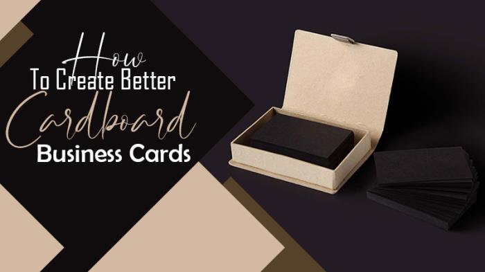 How To Create Better Cardboard Business Cards
